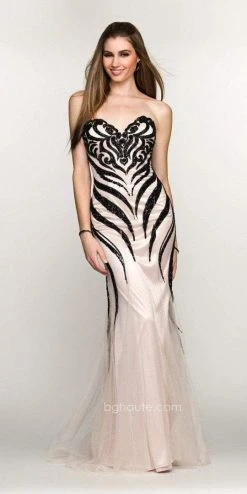 SCALA BG Haute - G3305 Dress In Black And Nude