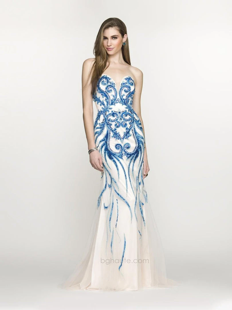 SCALA BG Haute - G3306 Dress In Ivory And Royal 3 SCALA BG Haute - G3306 Dress In Ivory And Royal