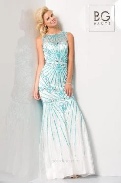 SCALA BG Haute - G3311 Dress In White And Aqua
