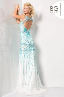 SCALA BG Haute - G3311 Dress In White And Aqua
