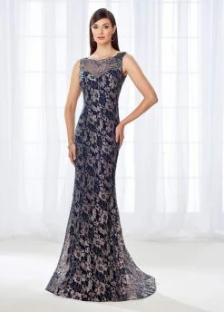 Cameron Blake By Mon Cheri Cameron Blake - 118671 Illusion Lace Bateau Evening Dress 8 Cameron Blake By Mon Cheri Cameron Blake - 118671 Illusion Lace Bateau Evening Dress