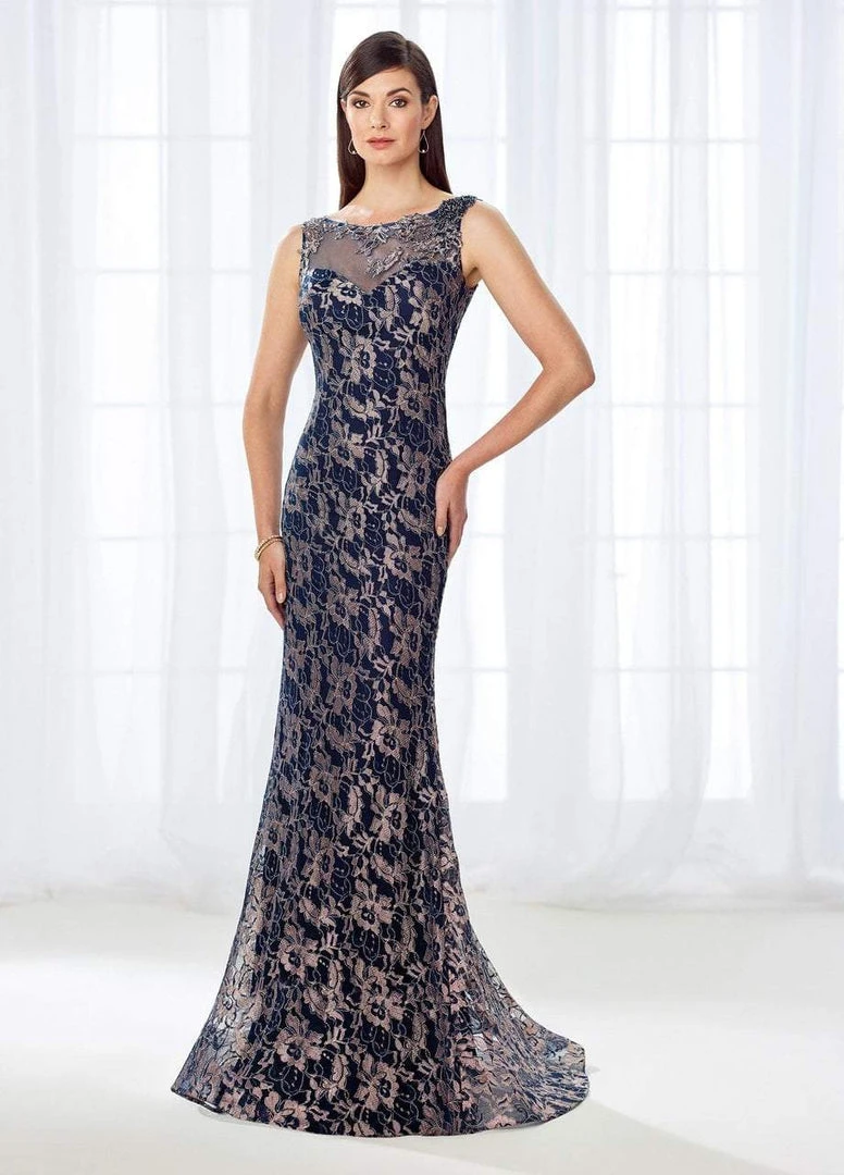 Cameron Blake By Mon Cheri Cameron Blake - 118671 Illusion Lace Bateau Evening Dress 4 Cameron Blake By Mon Cheri Cameron Blake - 118671 Illusion Lace Bateau Evening Dress