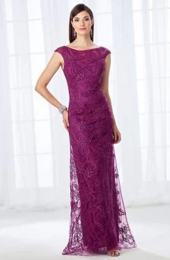 Cameron Blake By Mon Cheri Cameron Blake - 118676 Cap Sleeve Lace And Ribbonwork Evening Gown 8 Cameron Blake By Mon Cheri Cameron Blake - 118676 Cap Sleeve Lace And Ribbonwork Evening Gown