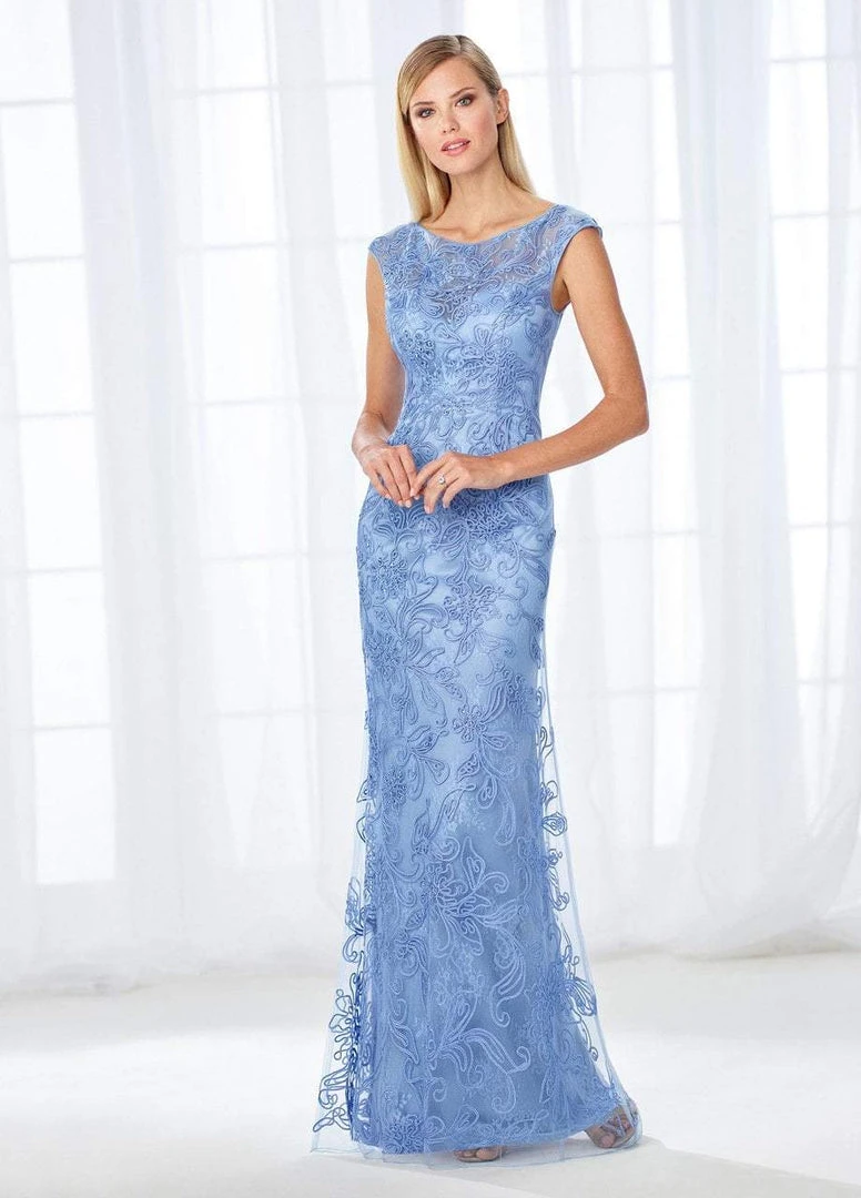 Cameron Blake By Mon Cheri Cameron Blake - 118676 Cap Sleeve Lace And Ribbonwork Evening Gown 3 Cameron Blake By Mon Cheri Cameron Blake - 118676 Cap Sleeve Lace And Ribbonwork Evening Gown