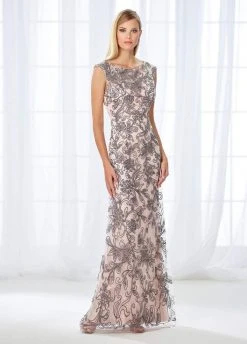 Cameron Blake By Mon Cheri Cameron Blake - 118676 Cap Sleeve Lace And Ribbonwork Evening Gown 10 Cameron Blake By Mon Cheri Cameron Blake - 118676 Cap Sleeve Lace And Ribbonwork Evening Gown