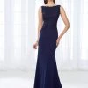 Cameron Blake By Mon Cheri Cameron Blake - 118684 Shimmering Bateau Beaded Lace Jersey Gown