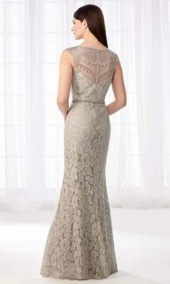 Cameron Blake By Mon Cheri Cameron Blake - 218606 Illusion Beaded Neckline Trumpet Gown