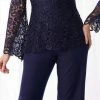 Cameron Blake By Mon Cheri Cameron Blake - 218611 Three-piece Sheer Lace Pantsuit
