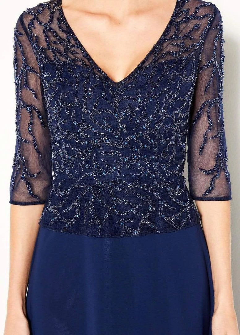 Cameron Blake By Mon Cheri Cameron Blake - 219688 Beaded V-neck Chiffon A-line Dress 6 Cameron Blake By Mon Cheri Cameron Blake - 219688 Beaded V-neck Chiffon A-line Dress