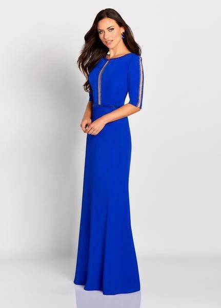 Cameron Blake By Mon Cheri - 119655 Scoop Half Sleeves Evening Gown 3 Cameron Blake By Mon Cheri - 119655 Scoop Half Sleeves Evening Gown