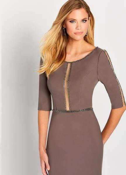 Cameron Blake By Mon Cheri - 119655 Scoop Half Sleeves Evening Gown 6 Cameron Blake By Mon Cheri - 119655 Scoop Half Sleeves Evening Gown