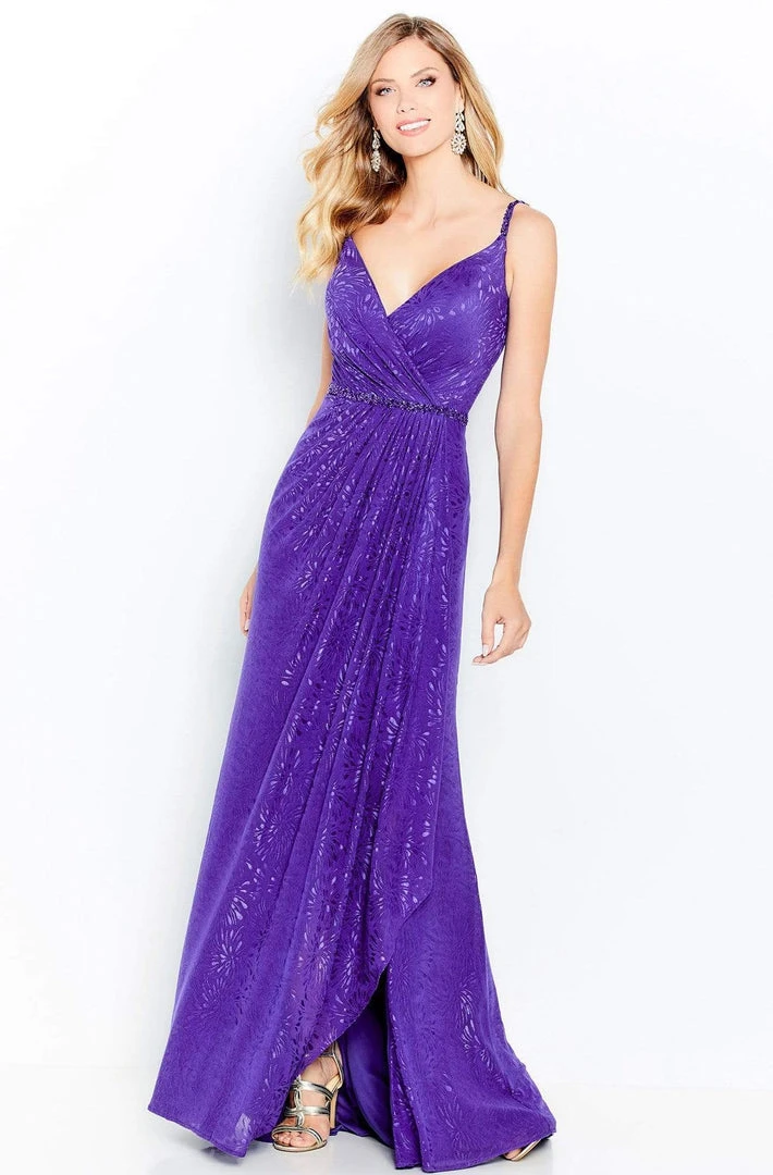 Cameron Blake By Mon Cheri - 120607 Ruched V-Neck Sheath Evening Gown 7 Cameron Blake By Mon Cheri - 120607 Ruched V-Neck Sheath Evening Gown