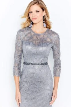 Cameron Blake By Mon Cheri - 120610 Stone Embellished Column Dress