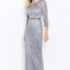 Cameron Blake By Mon Cheri - 120610 Stone Embellished Column Dress