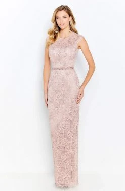 Cameron Blake By Mon Cheri - 120610 Stone Embellished Column Dress