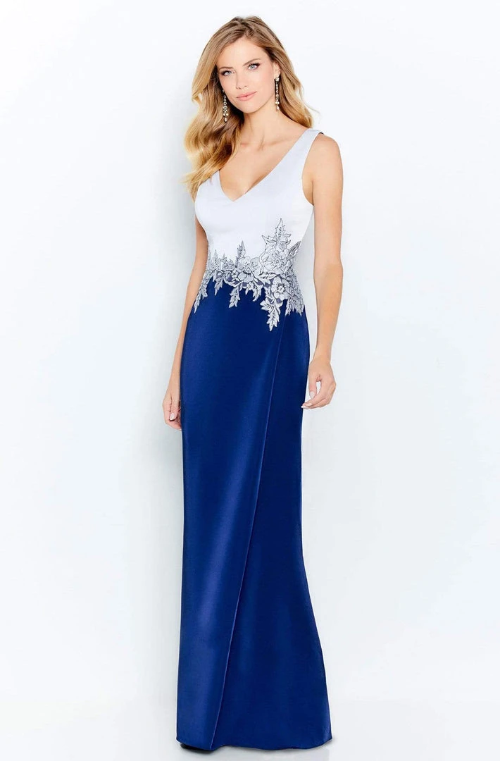 Cameron Blake By Mon Cheri - 120611 Lace Appliqued V-Neck Sheath Dress 7 Cameron Blake By Mon Cheri - 120611 Lace Appliqued V-Neck Sheath Dress