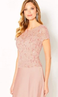 Cameron Blake By Mon Cheri - 220650 Short Sleeve Beaded A-Line Dress