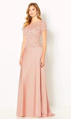 Cameron Blake By Mon Cheri - 220650 Short Sleeve Beaded A-Line Dress