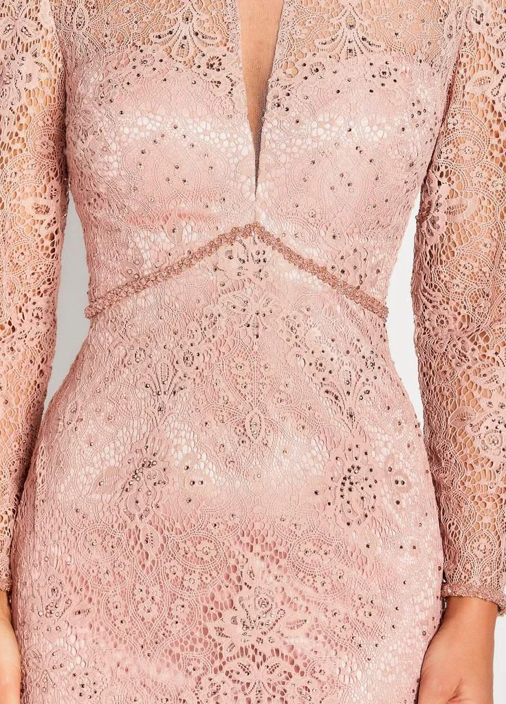 Cameron Blake By Mon Cheri - Bead-Trimmed Allover Lace Gown 119652W - 1 Pc English Rose In Size 18W Available 6 Cameron Blake By Mon Cheri - Bead-Trimmed Allover Lace Gown 119652W - 1 Pc English Rose In Size 18W Available