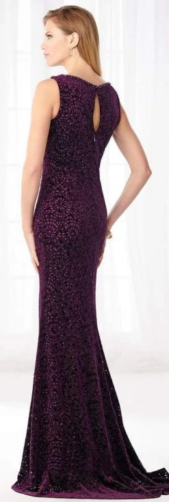 Cameron Blake By Mon Cheri Cameron Blake - Sleeveless V Neck Sheath Evening Dress 218602 - 1 Pc Amethyst In Size 8 Available 6 Cameron Blake By Mon Cheri Cameron Blake - Sleeveless V Neck Sheath Evening Dress 218602 - 1 Pc Amethyst In Size 8 Available
