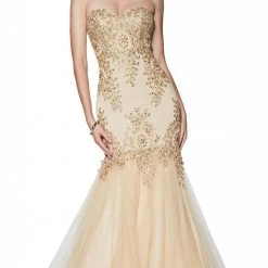 Cinderella Divine Lace Appliqued Mermaid Gown