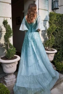 Cinderella Divine B719 - Bateau A-line Formal Gown