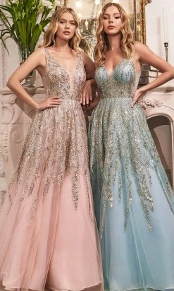 Cinderella Divine C135 - Sequin Sleeveless Prom Dress