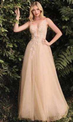Cinderella Divine CB075 - Deep V-neck Long Gown