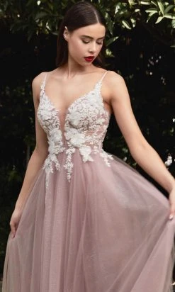 Cinderella Divine CB075 - Deep V-neck Long Gown