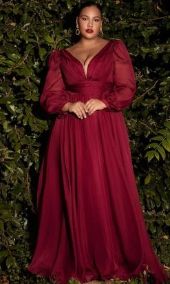 Cinderella Divine CD0192 - Bishop Sleeve Evening Dress 20 Cinderella Divine CD0192 - Bishop Sleeve Evening Dress