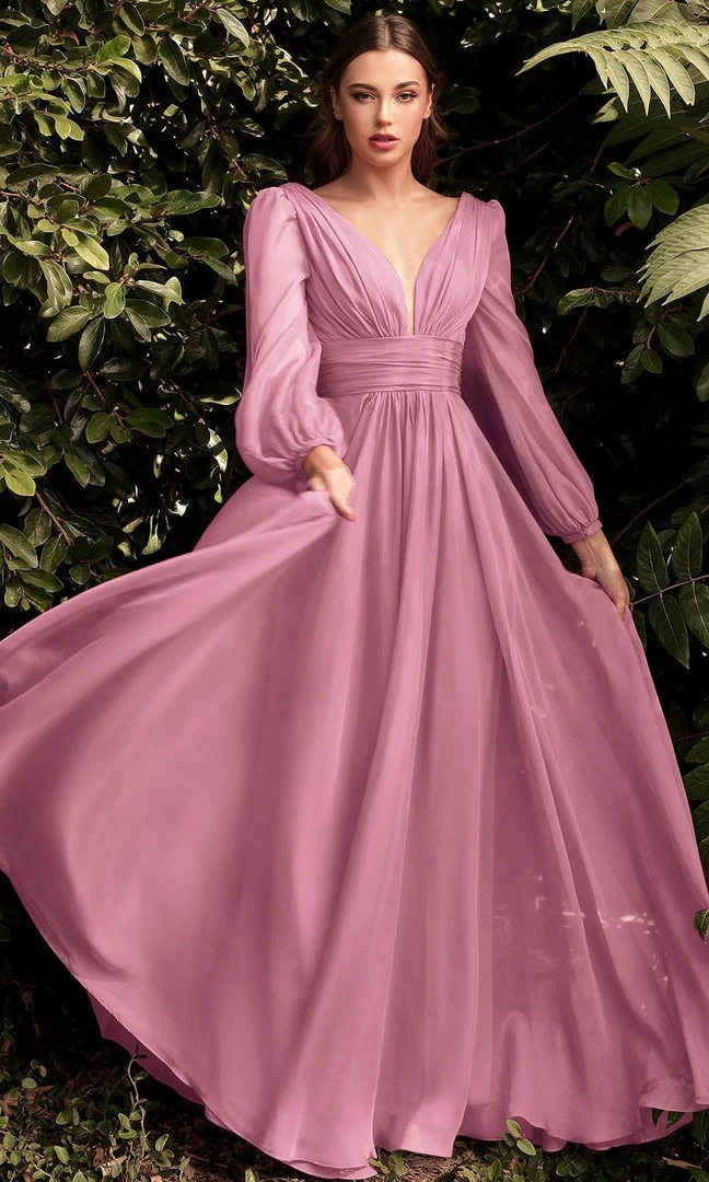 Cinderella Divine CD0192 - Bishop Sleeve Evening Dress 6 Cinderella Divine CD0192 - Bishop Sleeve Evening Dress