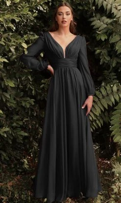 Cinderella Divine CD0192 - Bishop Sleeve Evening Dress 17 Cinderella Divine CD0192 - Bishop Sleeve Evening Dress