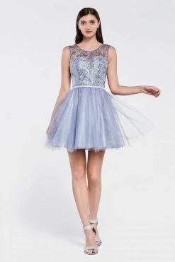 Cinderella Divine - CD20 Glitter Floral Tulle Cocktail Dress
