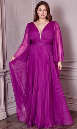 Cinderella Divine CD242C - Bell Sleeve Evening Gown