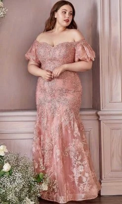 Cinderella Divine CD959C - Embroidered Trumpet Dress