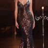 Cinderella Divine CD972 - Sequined Mermaid Gown