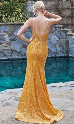 Cinderella Divine CM317 - Beaded Corset Prom Gown