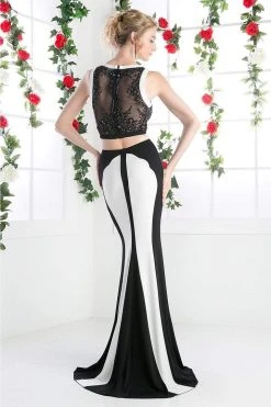 Cinderella Divine - CR753 Two Piece Jewel Neck Sheath Dress