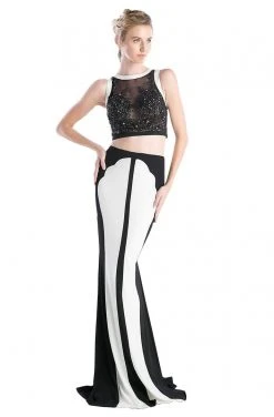 Cinderella Divine - CR753 Two Piece Jewel Neck Sheath Dress