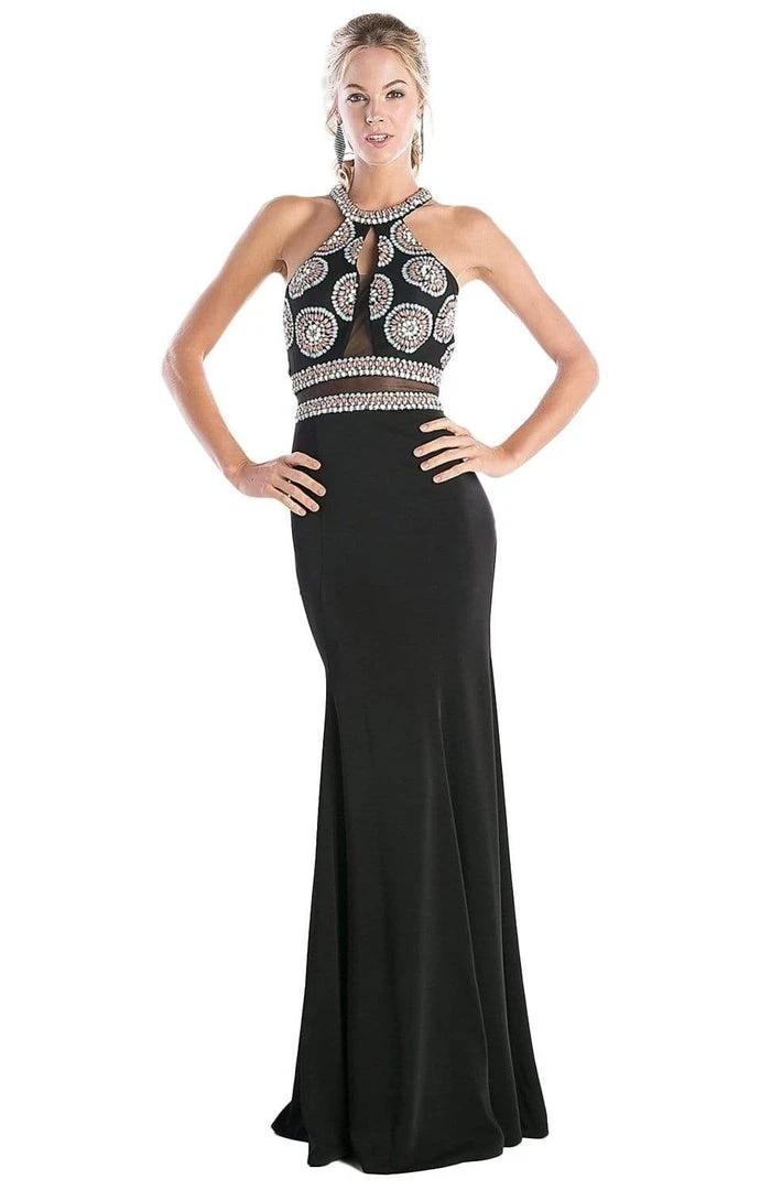 Cinderella Divine - CR754 Jewel Open Back Sheath Dress 3 Cinderella Divine - CR754 Jewel Open Back Sheath Dress