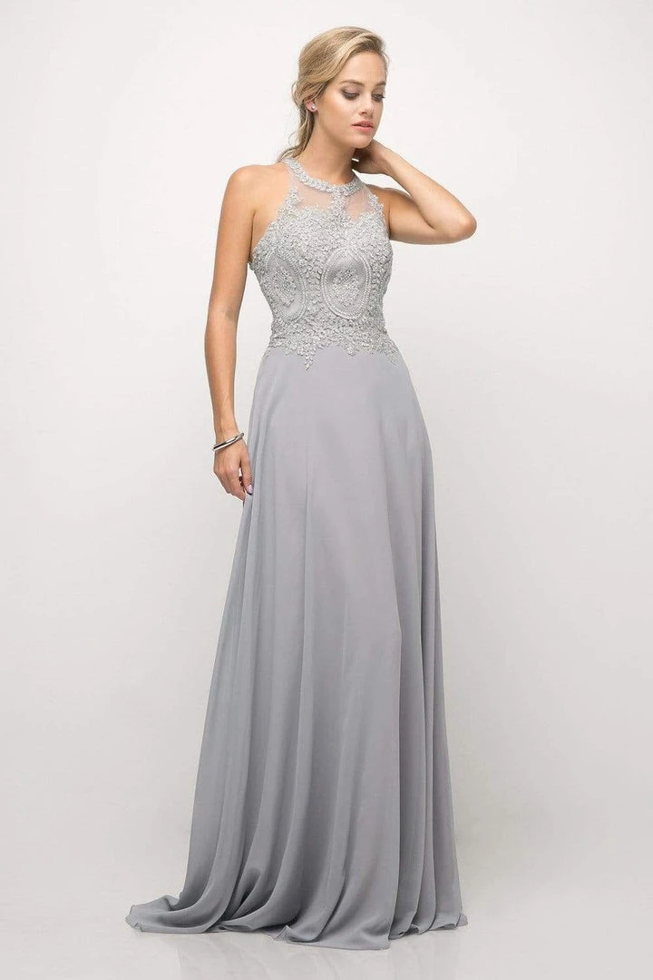 Cinderella Divine - Illusion Jewel Tonal Appliqued Long Evening Gown 11 Cinderella Divine - Illusion Jewel Tonal Appliqued Long Evening Gown