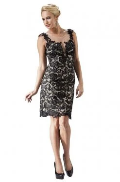 Cinderella Divine - JC925 Beaded Lace Scoop Fitted Dress