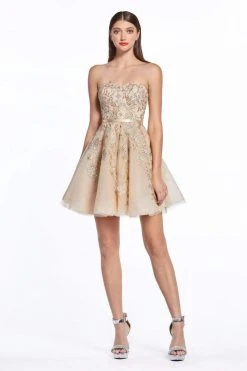 Cinderella Divine - KV1048 Floral Applique Sweetheart A-line Dress 12 Cinderella Divine - KV1048 Floral Applique Sweetheart A-line Dress