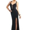 Clarisse - 3406 Plunging V-neck Sheath Dress