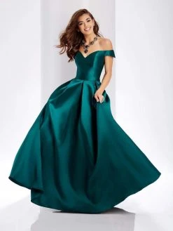 Clarisse - 3442 Off Shoulder Mikado Corset Ballgown