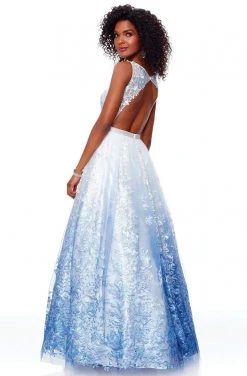 Clarisse - 3701 Embroidered Bateau A-line Dress 5 Clarisse - 3701 Embroidered Bateau A-line Dress