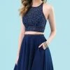 Clarisse - 3958 Beaded Top Two-Piece Dress