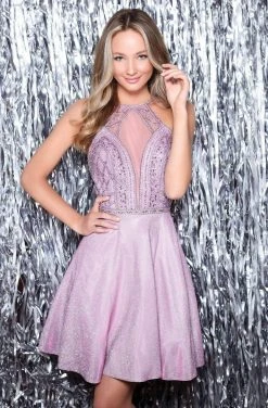 Clarisse - 3959 Beaded And Glittered Cocktail Dress