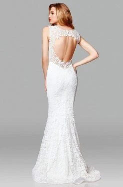 Clarisse - 600117 Sleeveless Lace V-neck Mermaid Dress