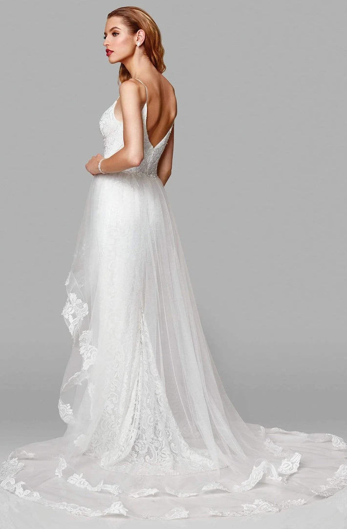 Clarisse - 600141 Beaded Lace Deep V-neck Sheath Dress 4 Clarisse - 600141 Beaded Lace Deep V-neck Sheath Dress